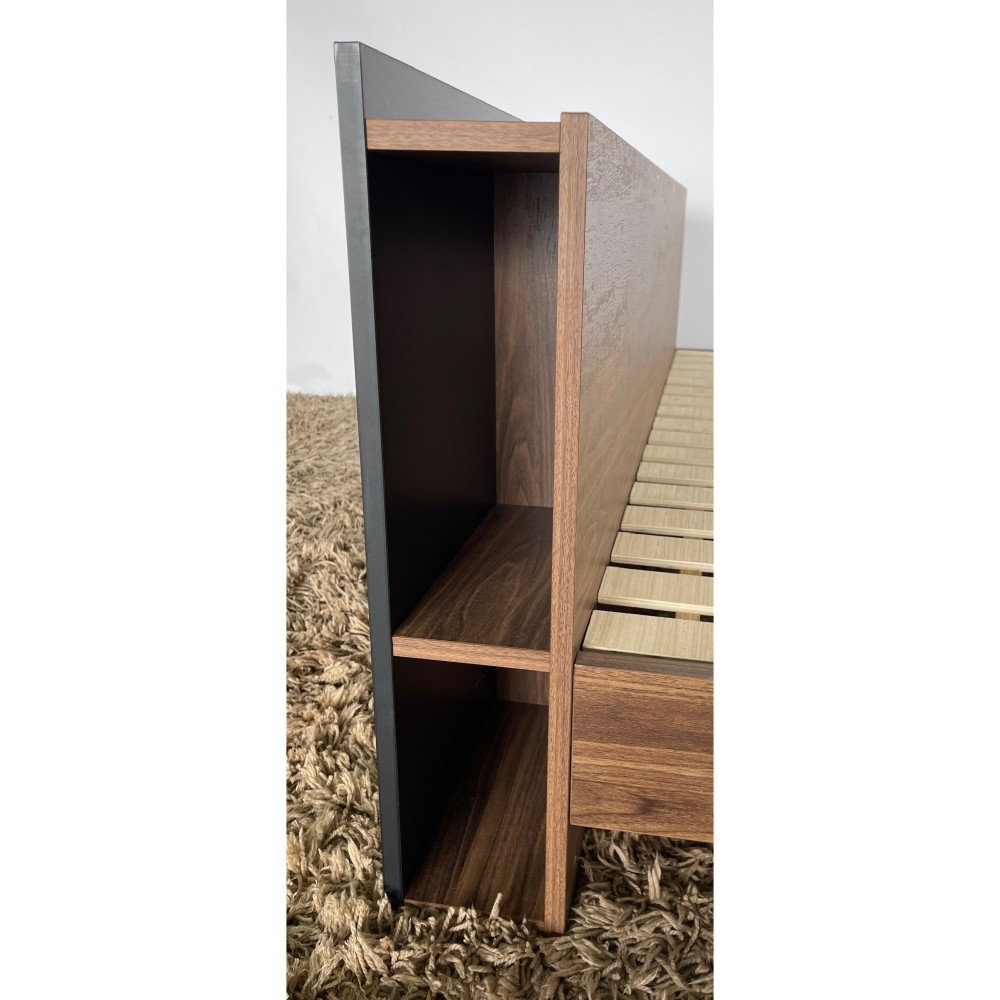 KGY-141529　ベッドフレーム［ダブル］［ブラウン］