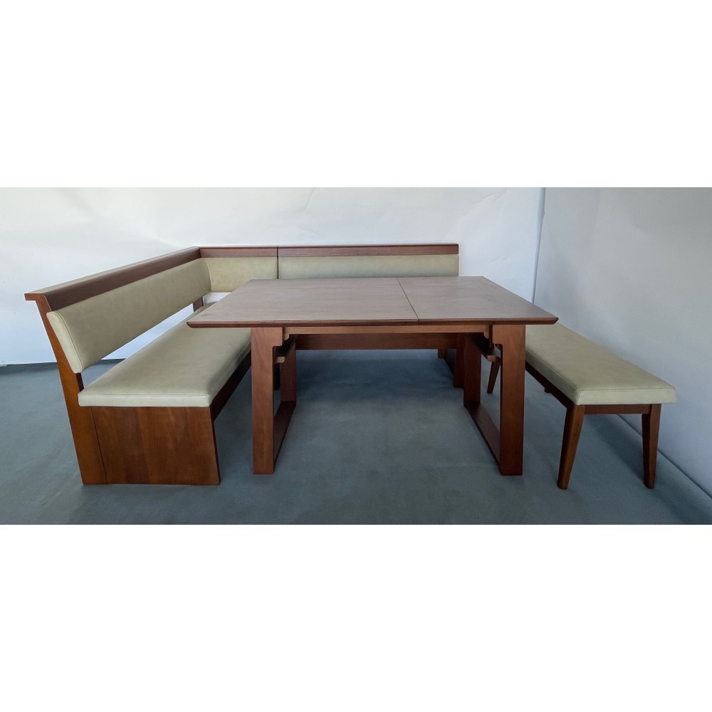 KGY-141908　ダイニング４点セット［ブラウン／ホワイト］