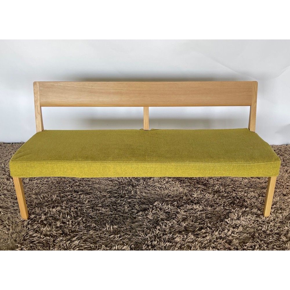 KGY-141507　背付きベンチ［カリモク］［ナチュラル／オレンジ］