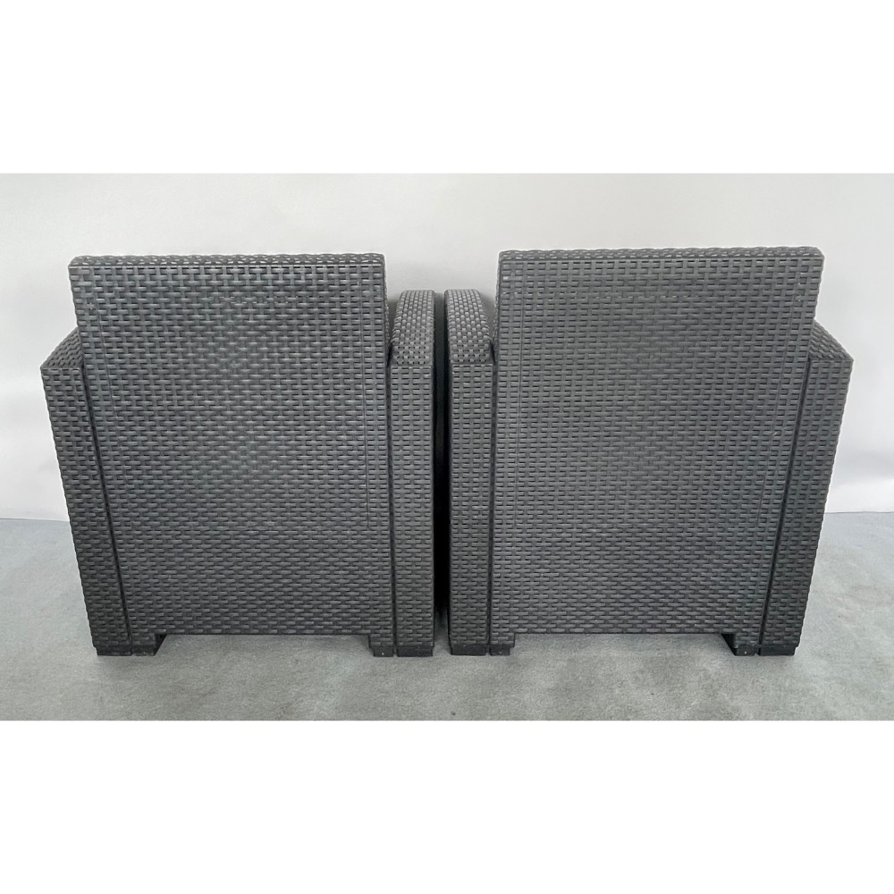 KGY-141909　ガーデンリビング４点セット［ブラック］