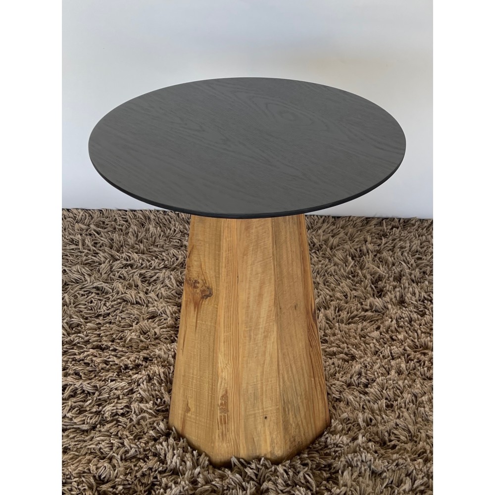 KGY-141523　サイドテーブル［ブラック／ナチュラル］