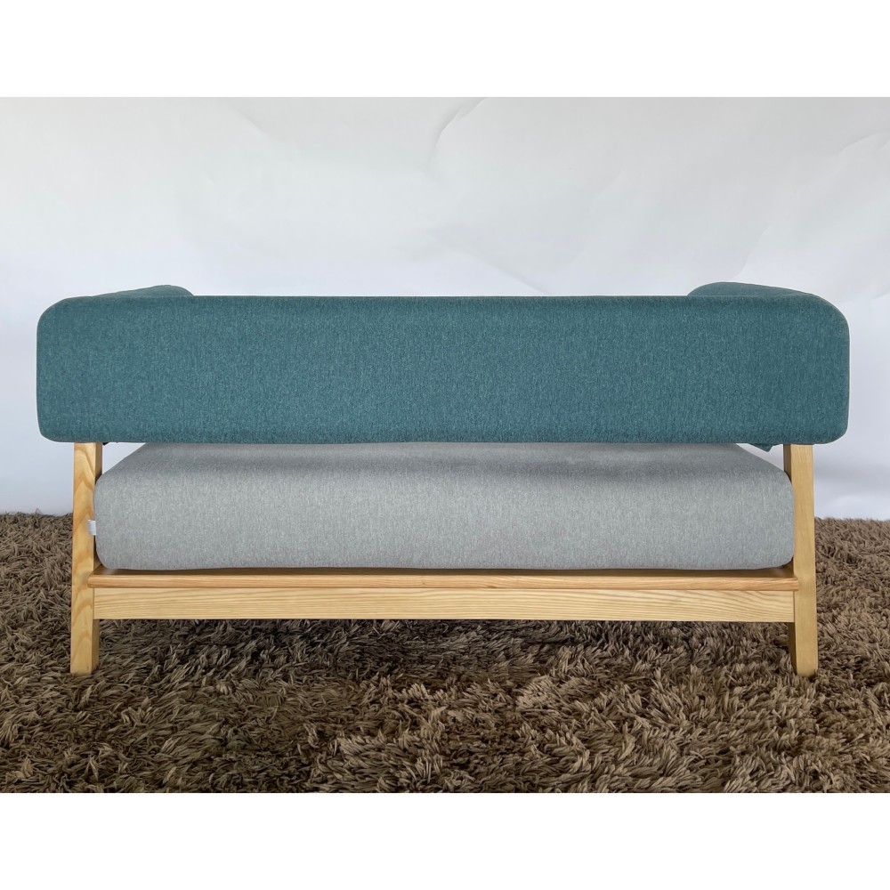 KGY-141567　２Ｐソファ［グレー／ブルー］