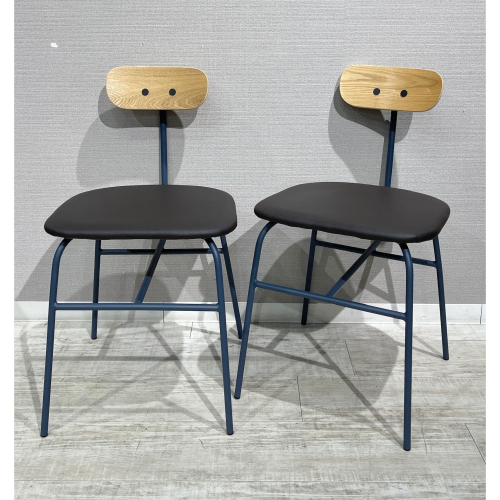 KGY-140936　チェア２脚セット［グレー］