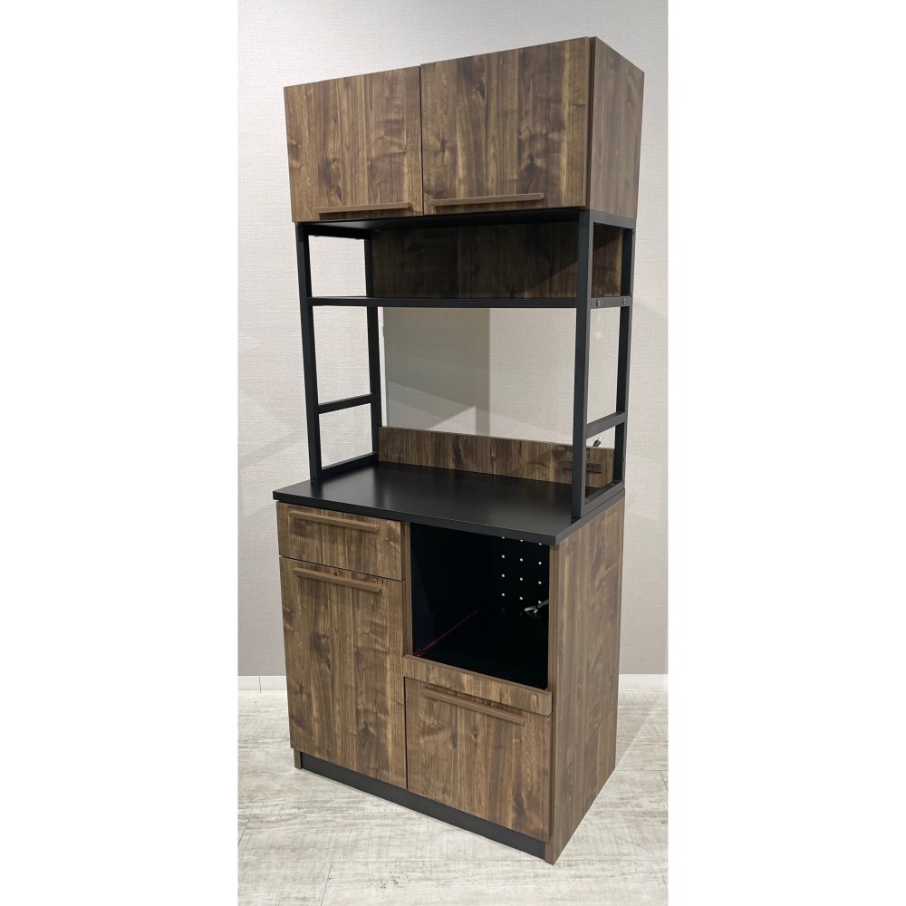 KGY-141015　食器棚［ブラウン／ブラック］