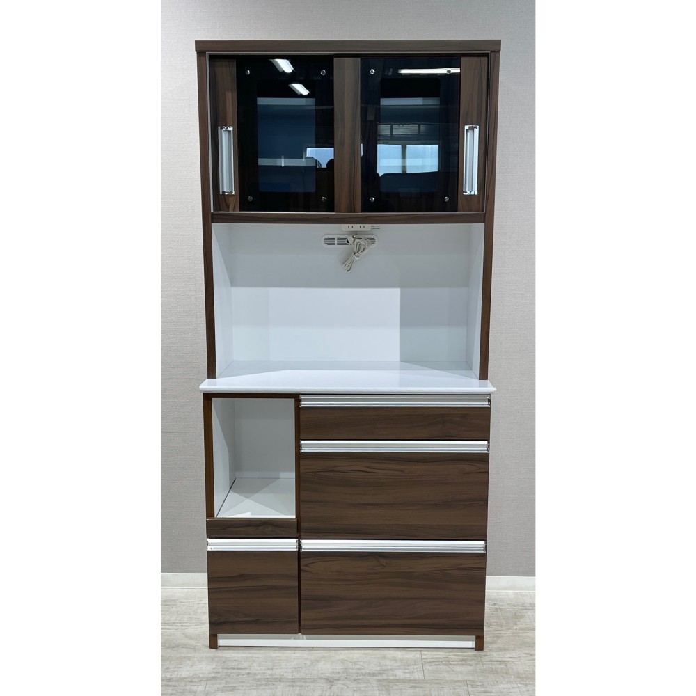 KGY-140631　食器棚［ウォールナット］