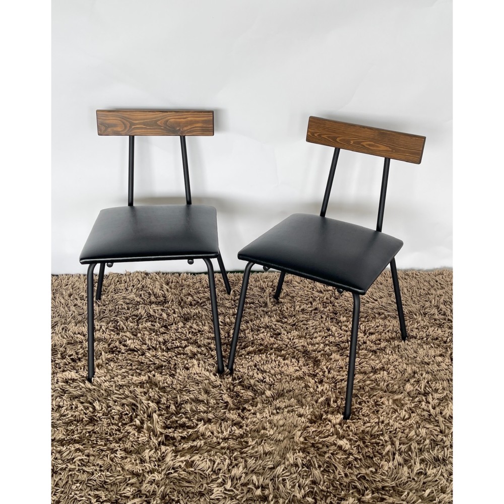 KGY-141477　ダイニング４点セット［ブラウン／ブラック］