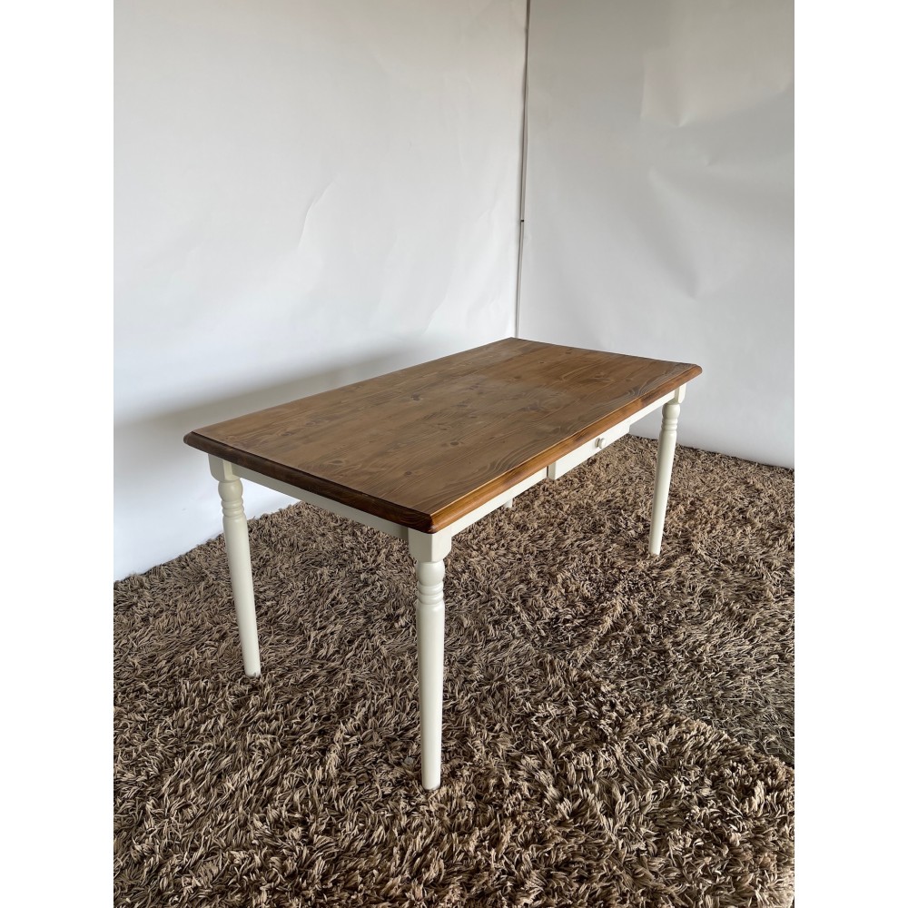 KGY-141589　ダイニング５点セット［ホワイト／ナチュラル］