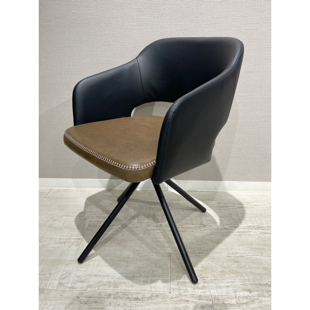 KGY-140770　回転チェア［ブラウン］