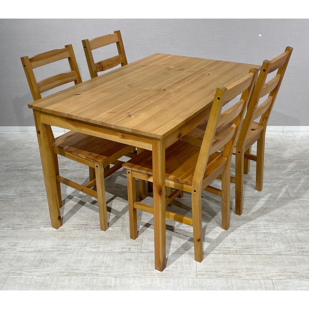 KGY-140637　ダイニング５点セット［ナチュラル］