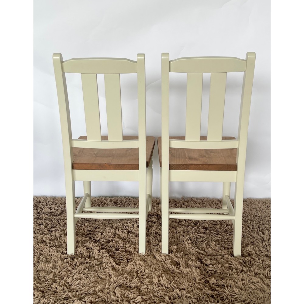 KGY-141589　ダイニング５点セット［ホワイト／ナチュラル］