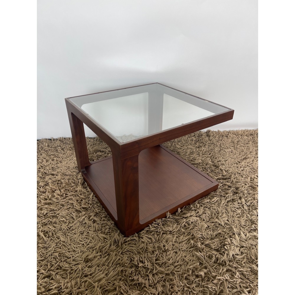 KGY-141821　ガラスセンターテーブル［ダークブラウン］