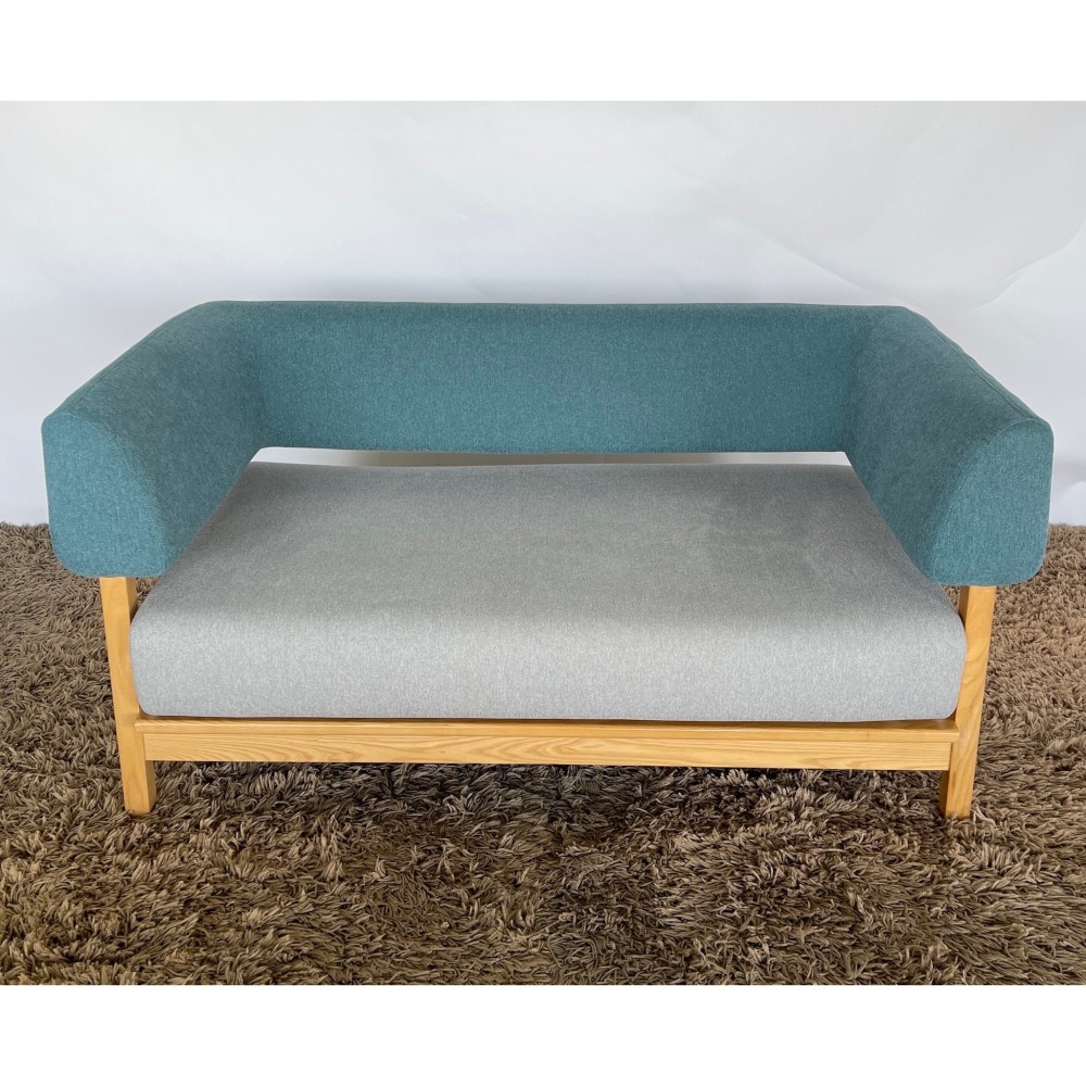 KGY-141567　２Ｐソファ［グレー／ブルー］