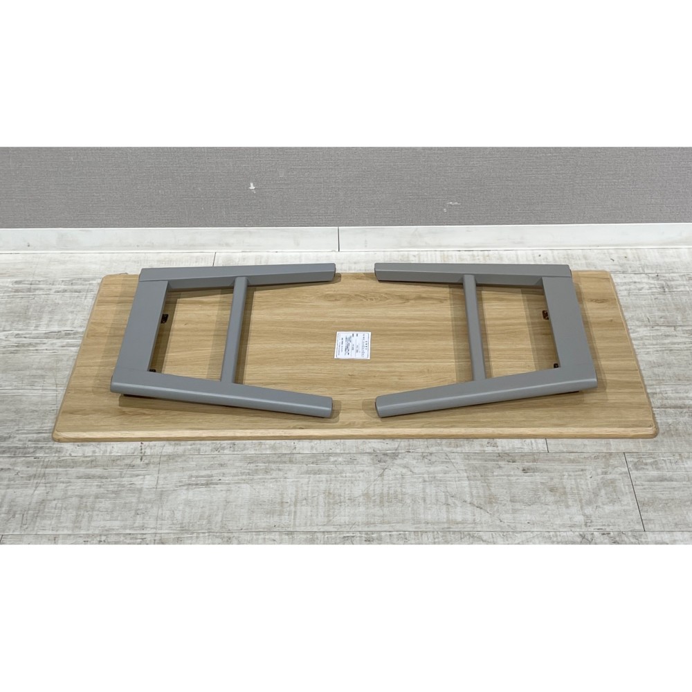 KGY-141087　折りたたみ式センターテーブル［ナチュラル／グレー］