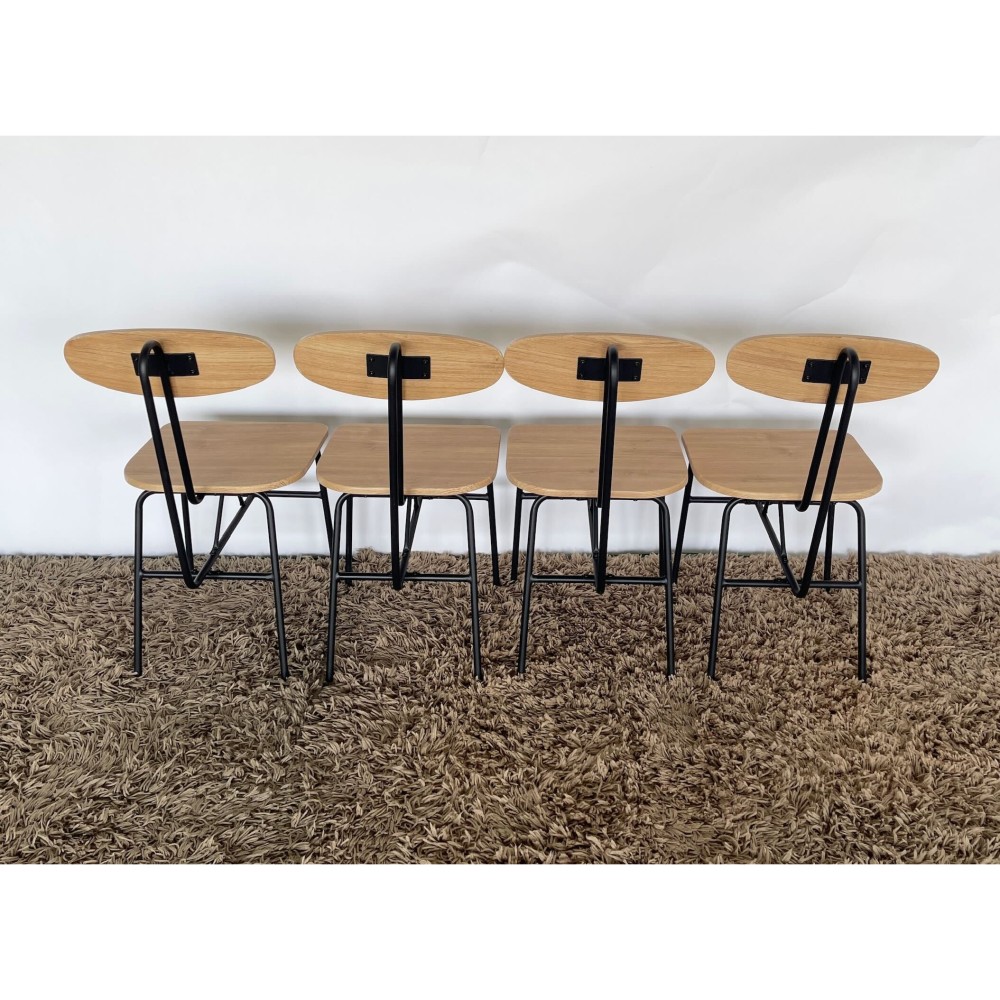 KGY-141503　ダイニング５点セット［ナチュラル／ブラック］