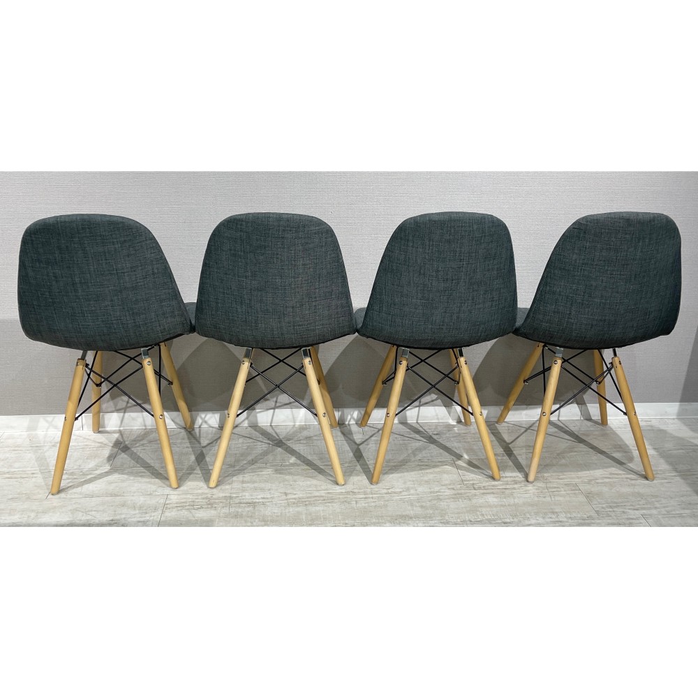 KGY-140932　チェア４脚セット［ダークグレー］