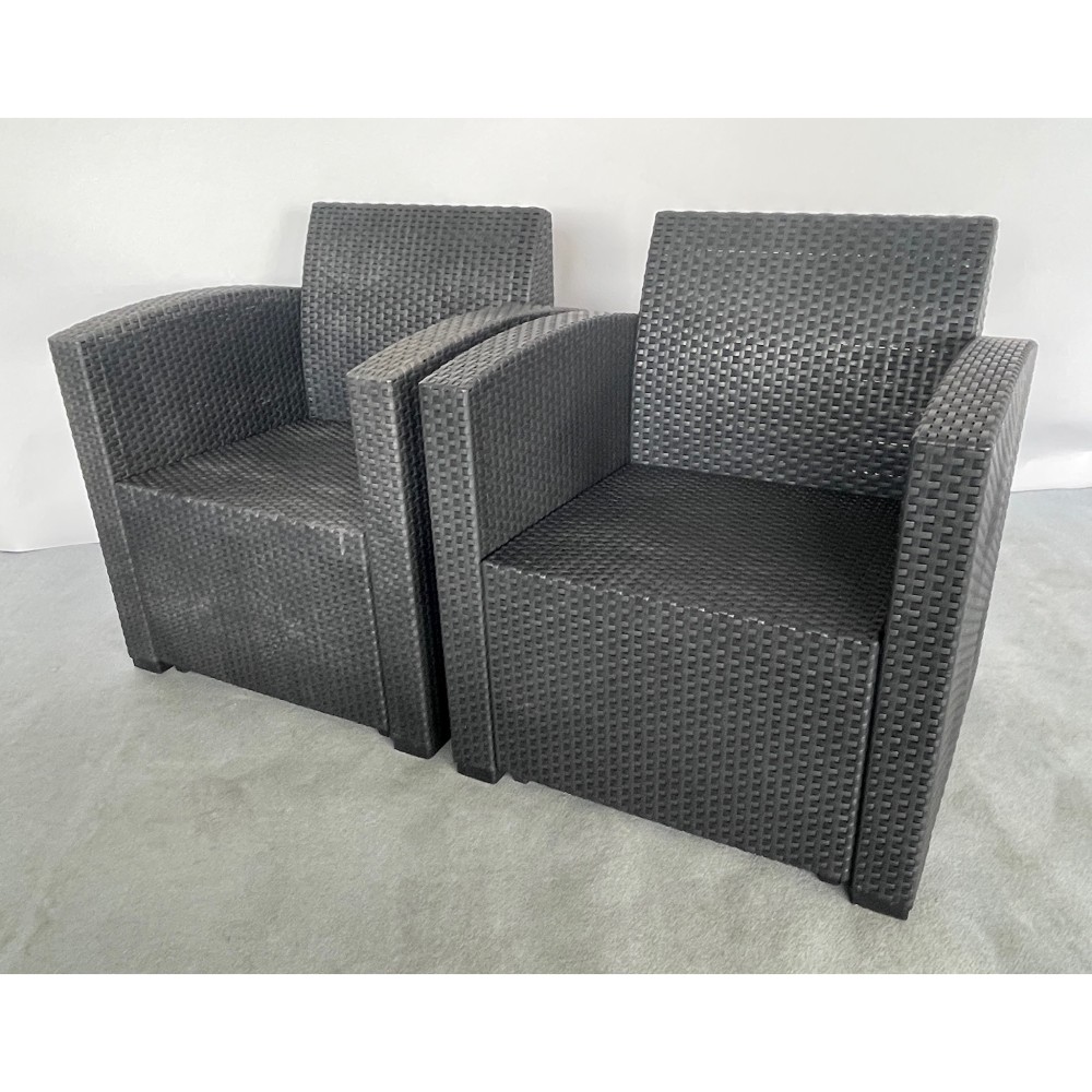 KGY-141909　ガーデンリビング４点セット［ブラック］