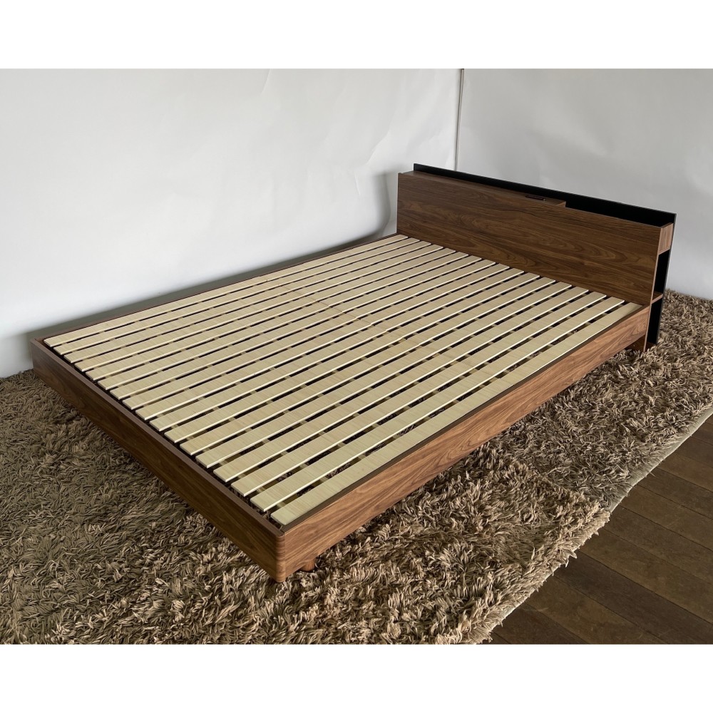 KGY-141529　ベッドフレーム［ダブル］［ブラウン］