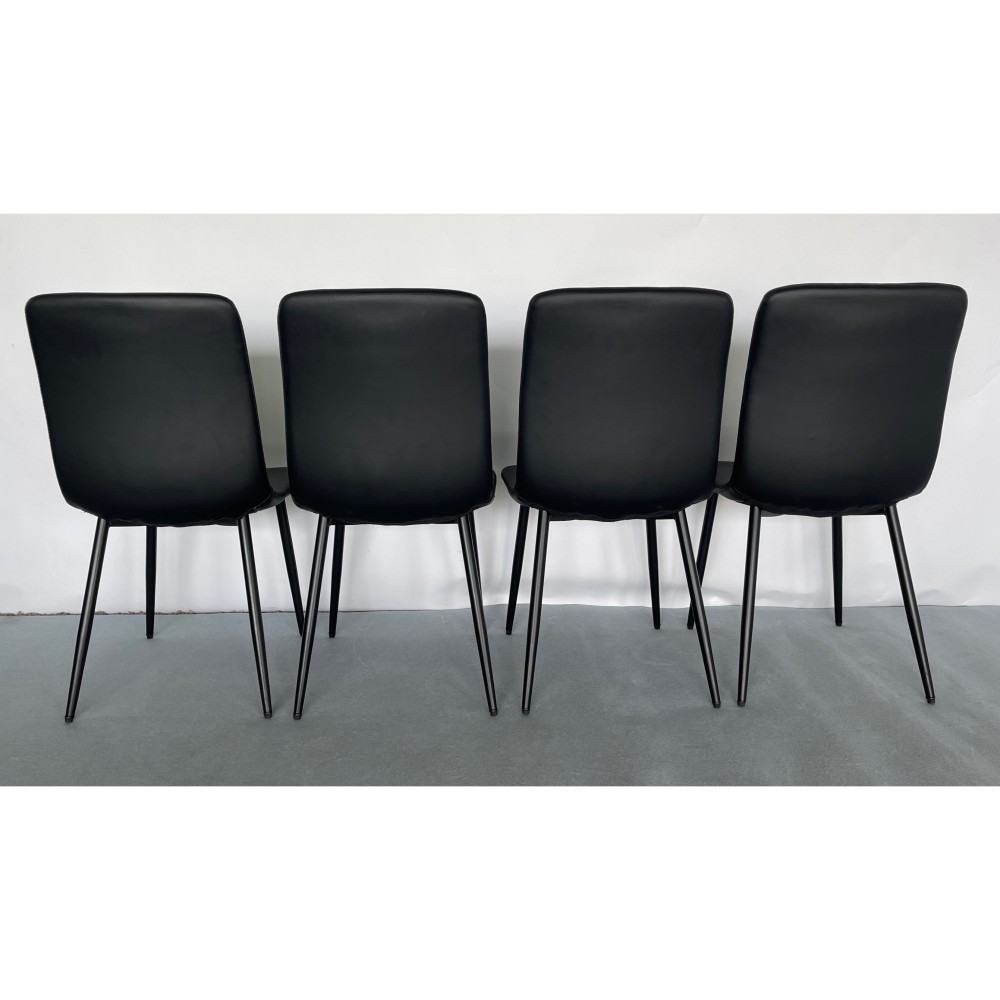 KGY-141891　チェア４脚セット［ブラック］