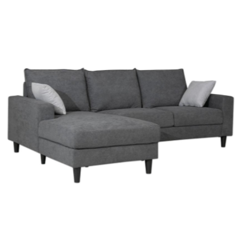 KZ-1113015　カウチソファ［座って右／左］［ダークグレー／グレー］