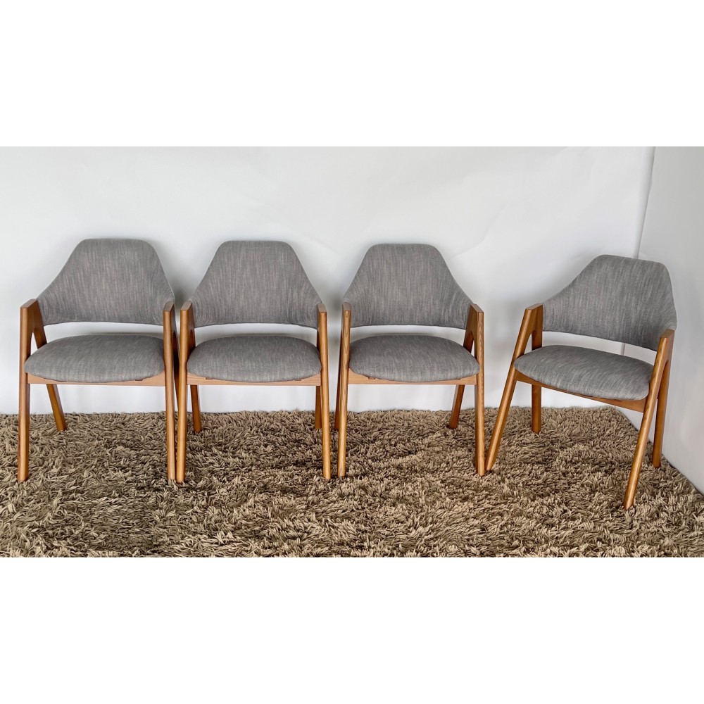 KGY-141491　ダイニング５点セット［ブラウン／グレー］