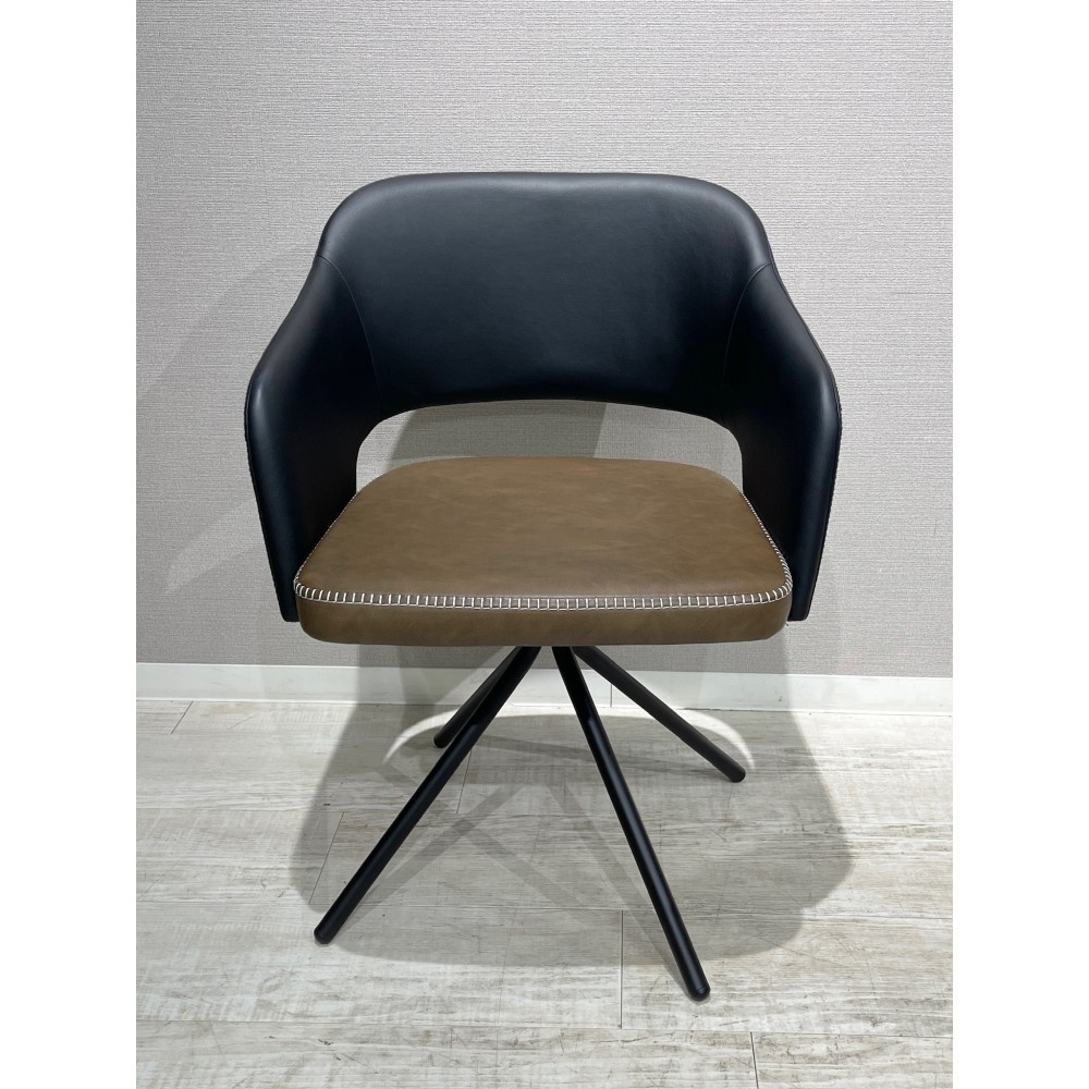 KGY-140770　回転チェア［ブラウン］