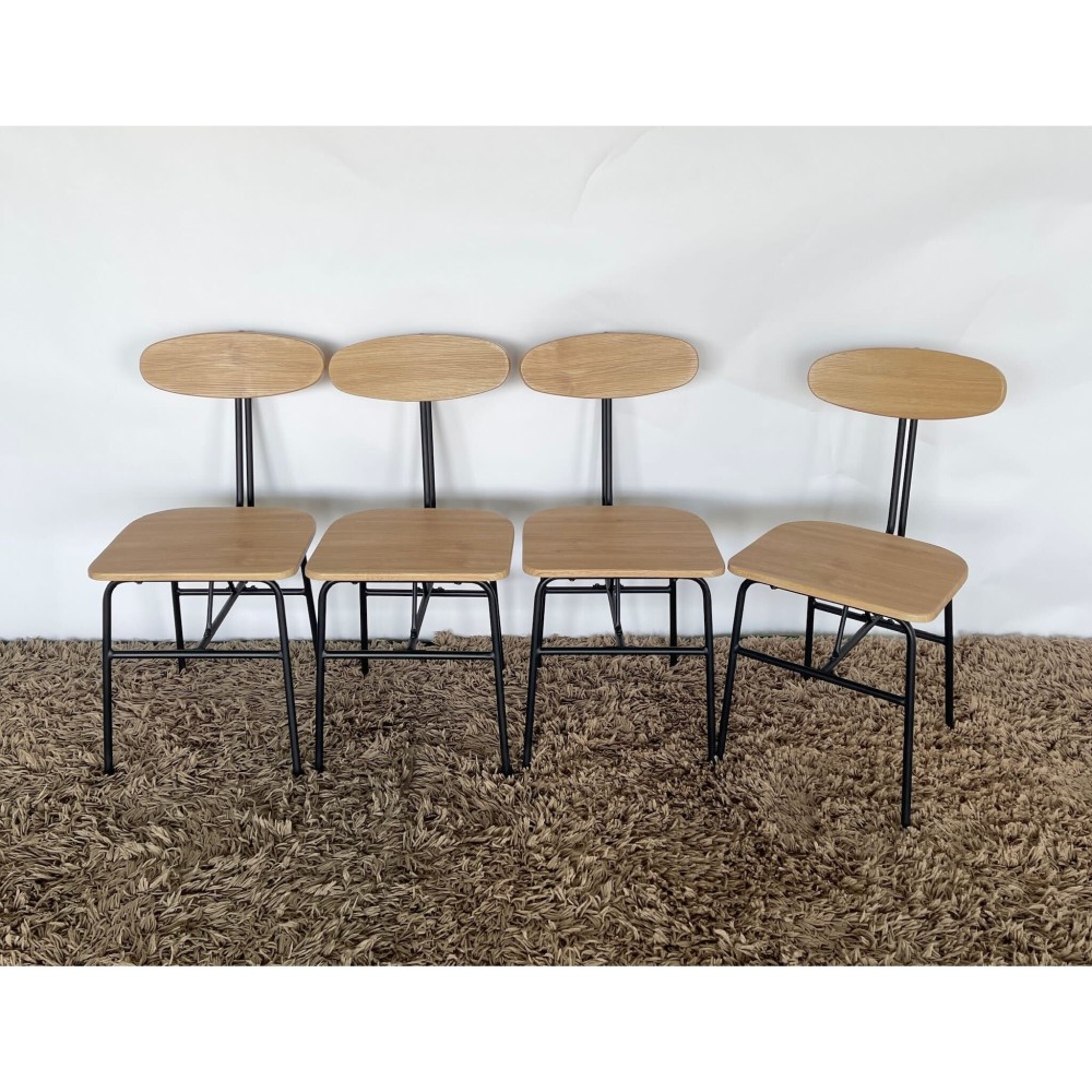 KGY-141503　ダイニング５点セット［ナチュラル／ブラック］