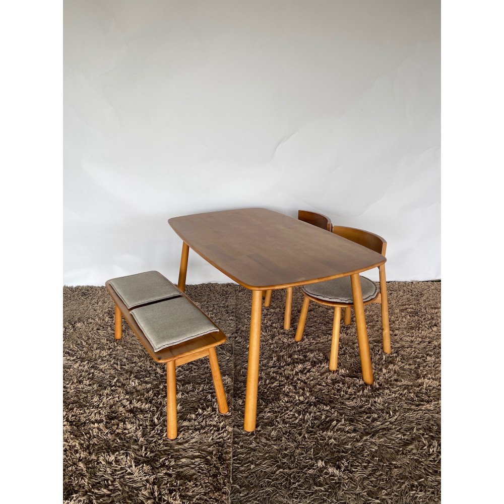 KGY-141582　ダイニング４点セット［ナチュラル］