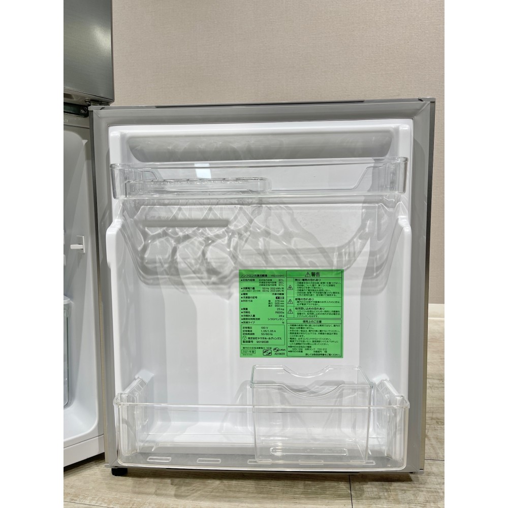 KGY-140745　２ドア冷凍冷蔵庫［８７Ｌ／右開き］［シルバー］