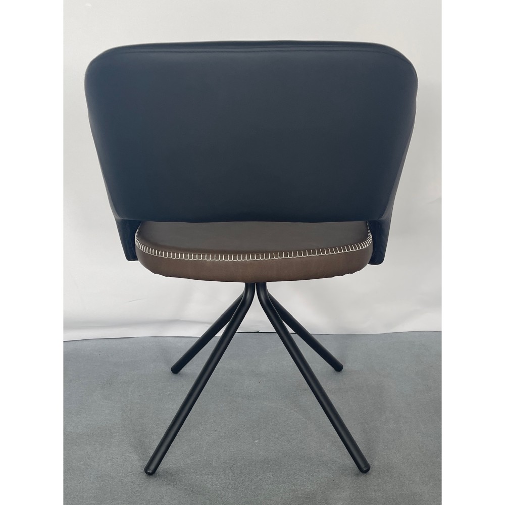 KGY-141932　回転チェア［ブラウン／ブラック］