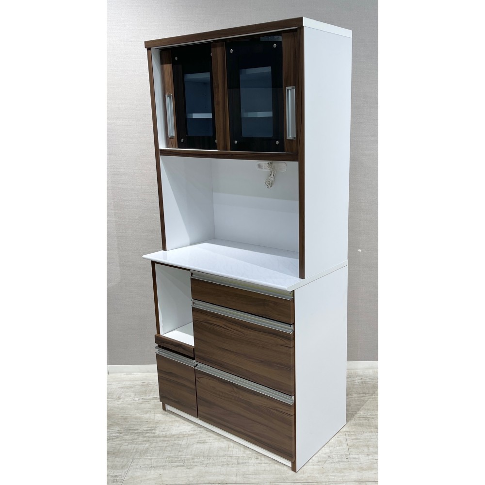 KGY-140631　食器棚［ウォールナット］