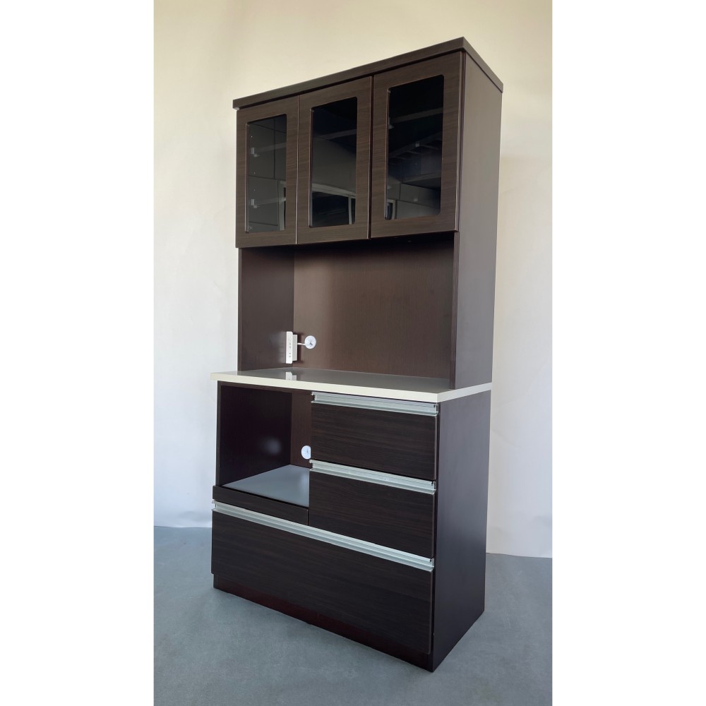 KGY-141897　食器棚［ブラウン］