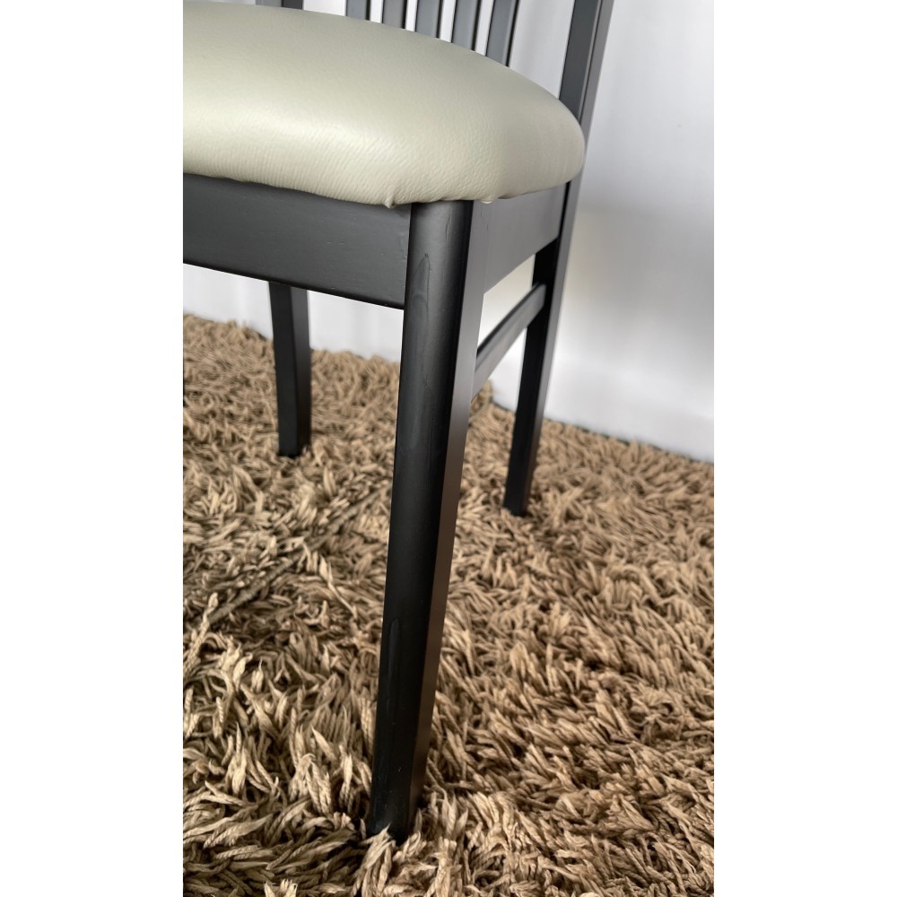 KGY-141583　ダイニング５点セット［ブラック］