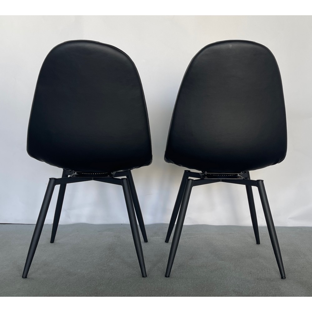 KGY-142274　ダイニング３点セット［ブラック］