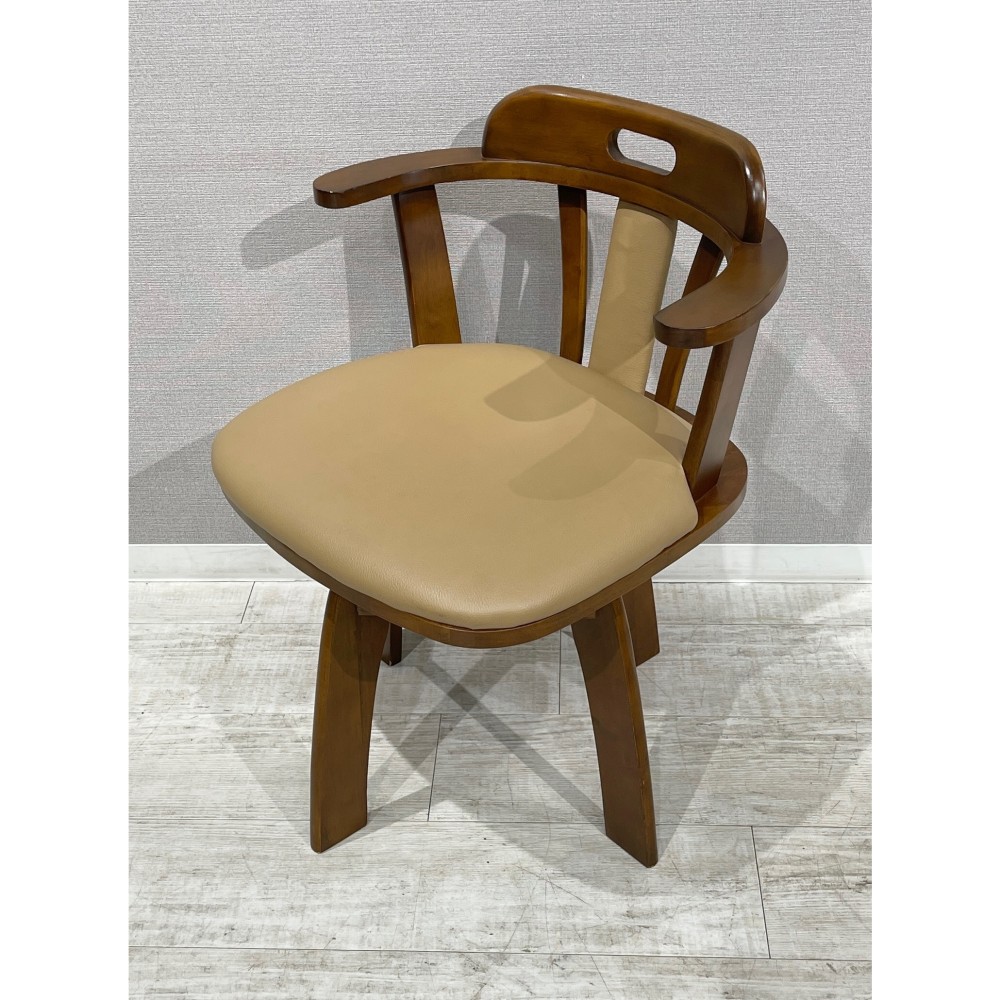 KGY-140670　回転チェア［ブラウン］