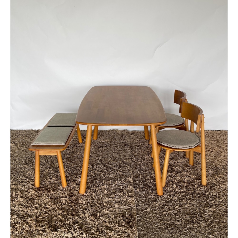 KGY-141582　ダイニング４点セット［ナチュラル］