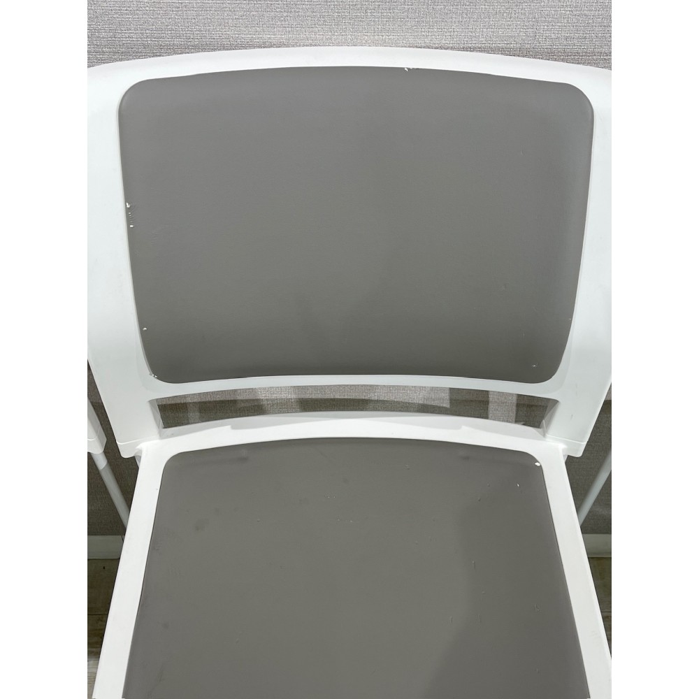 KGY-139944　スタッキングチェア５脚セット［グレー］