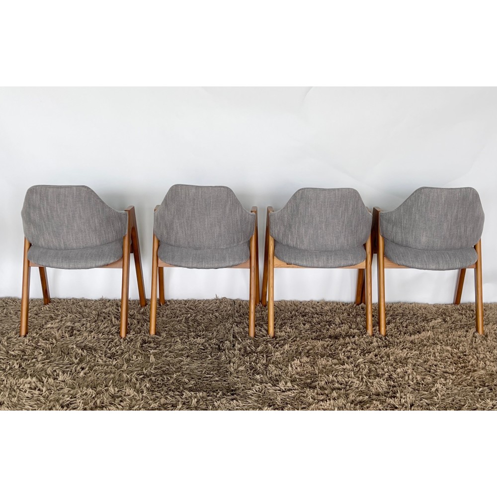 KGY-141491　ダイニング５点セット［ブラウン／グレー］