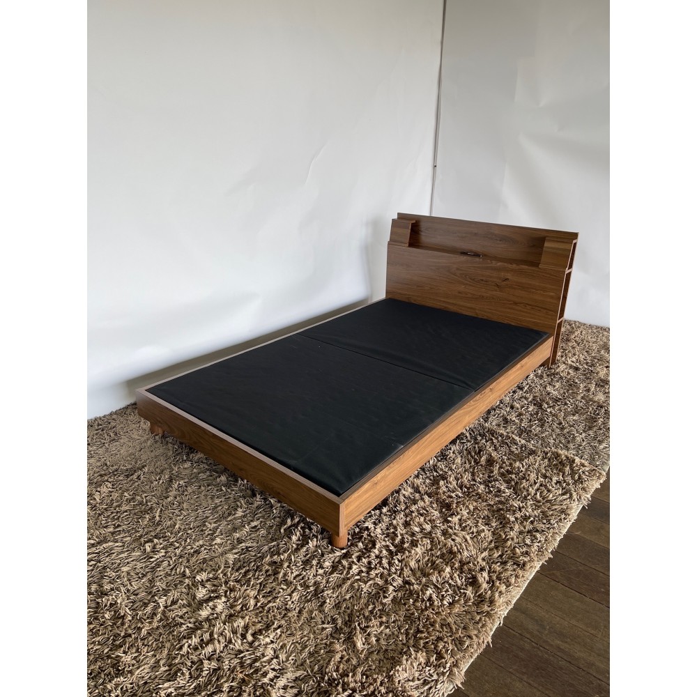 KGY-141579　ベッドフレーム［セミダブル］［ブラウン］