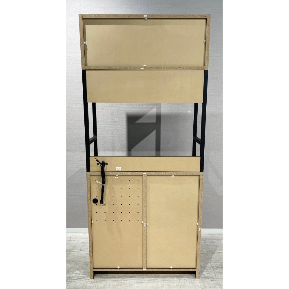 KGY-141015　食器棚［ブラウン／ブラック］