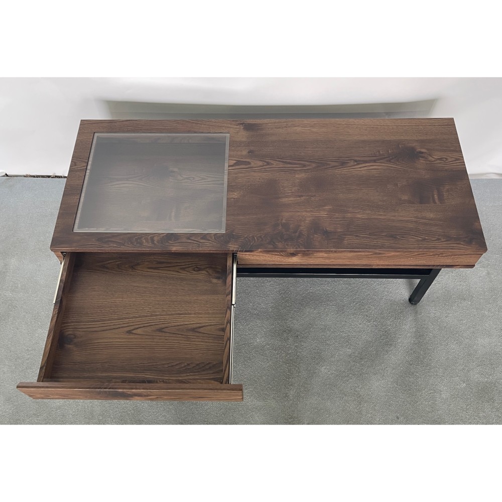 KGY-142208　ローテーブル［ダークブラウン／ブラック］