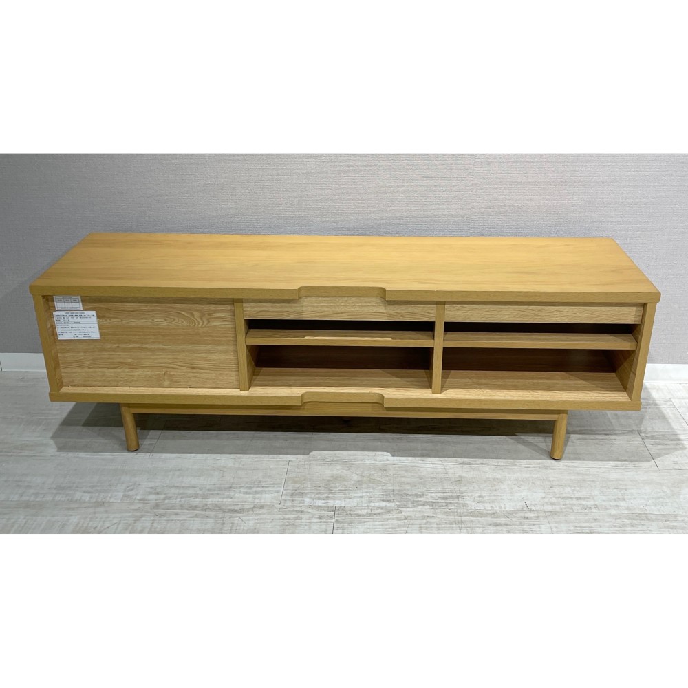 KGY-141155　ガラス戸ローボード［ナチュラル］