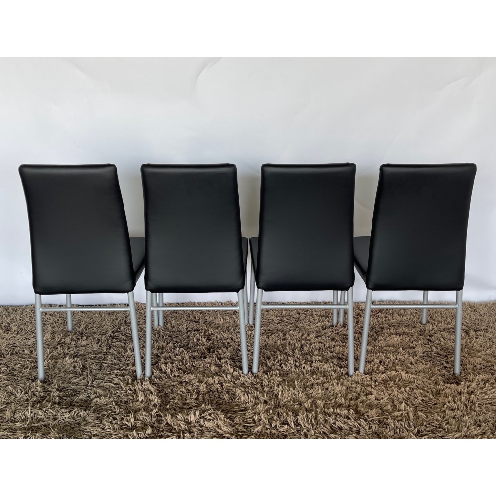 KGY-141569　ダイニング５点セット［ブラック］