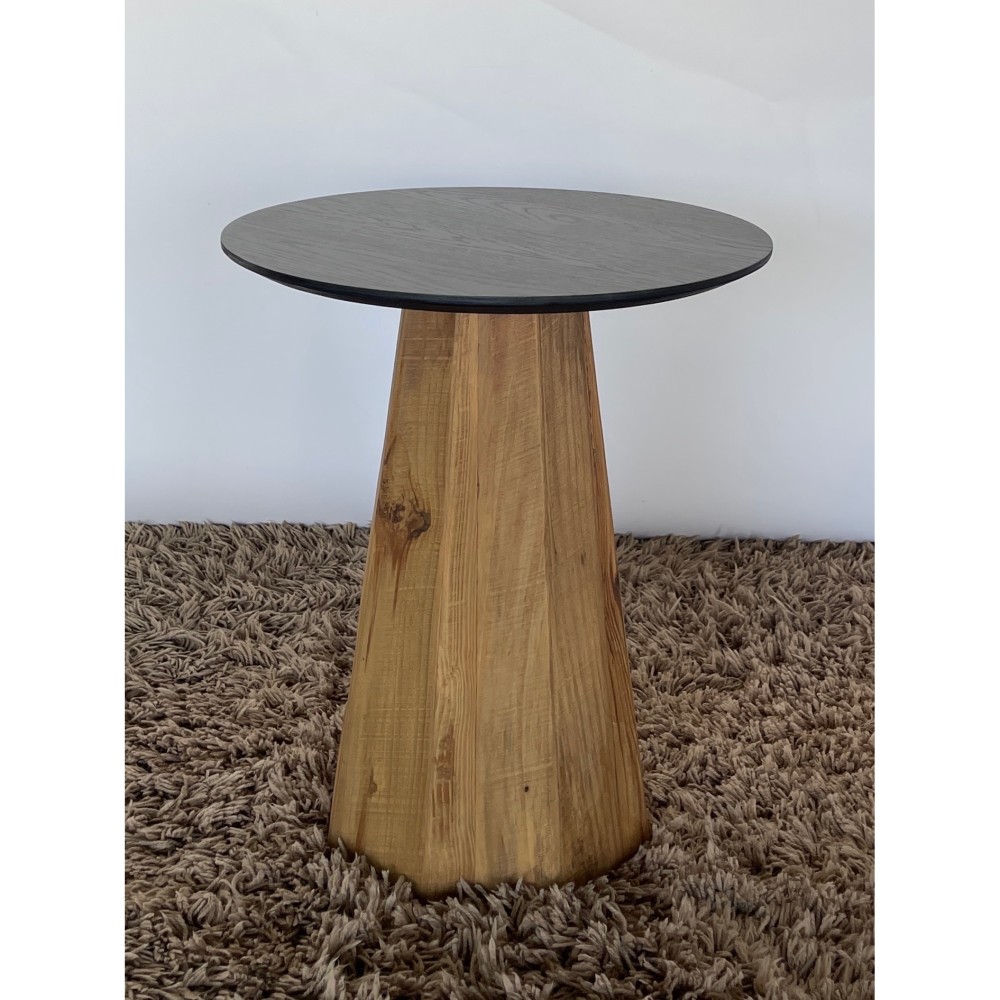 KGY-141523　サイドテーブル［ブラック／ナチュラル］