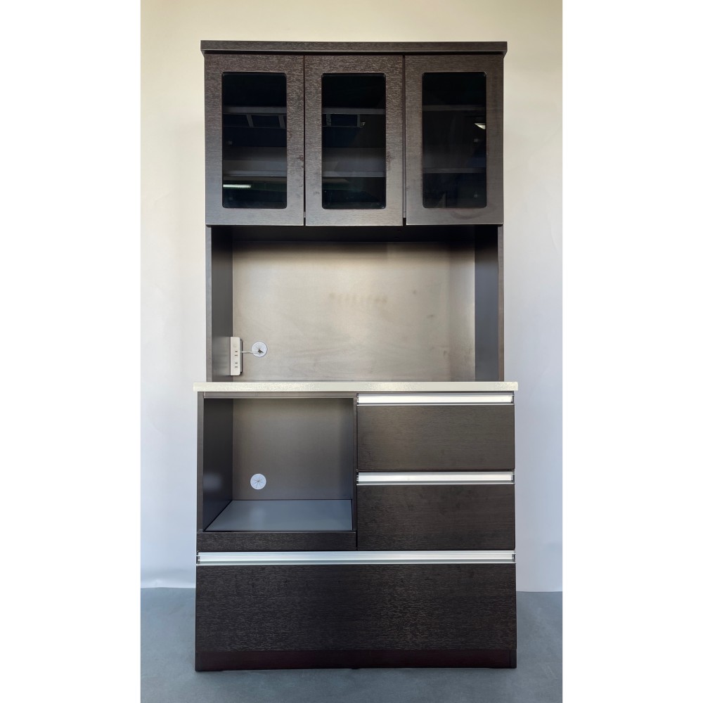 KGY-141897　食器棚［ブラウン］