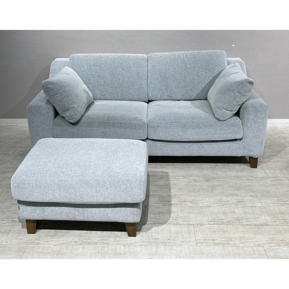 KGY-140619　２Ｐソファ＋オットマン［グレー］