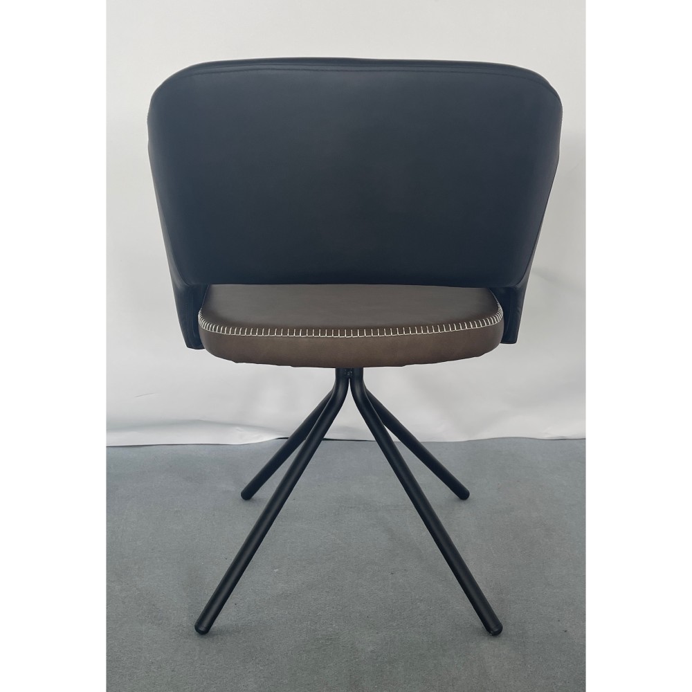 KGY-141931　回転チェア［ブラウン／ブラック］