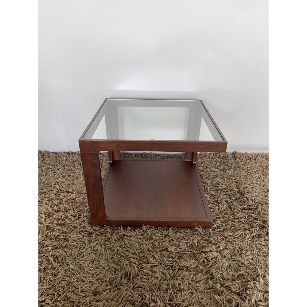 KGY-141821　ガラスセンターテーブル［ダークブラウン］