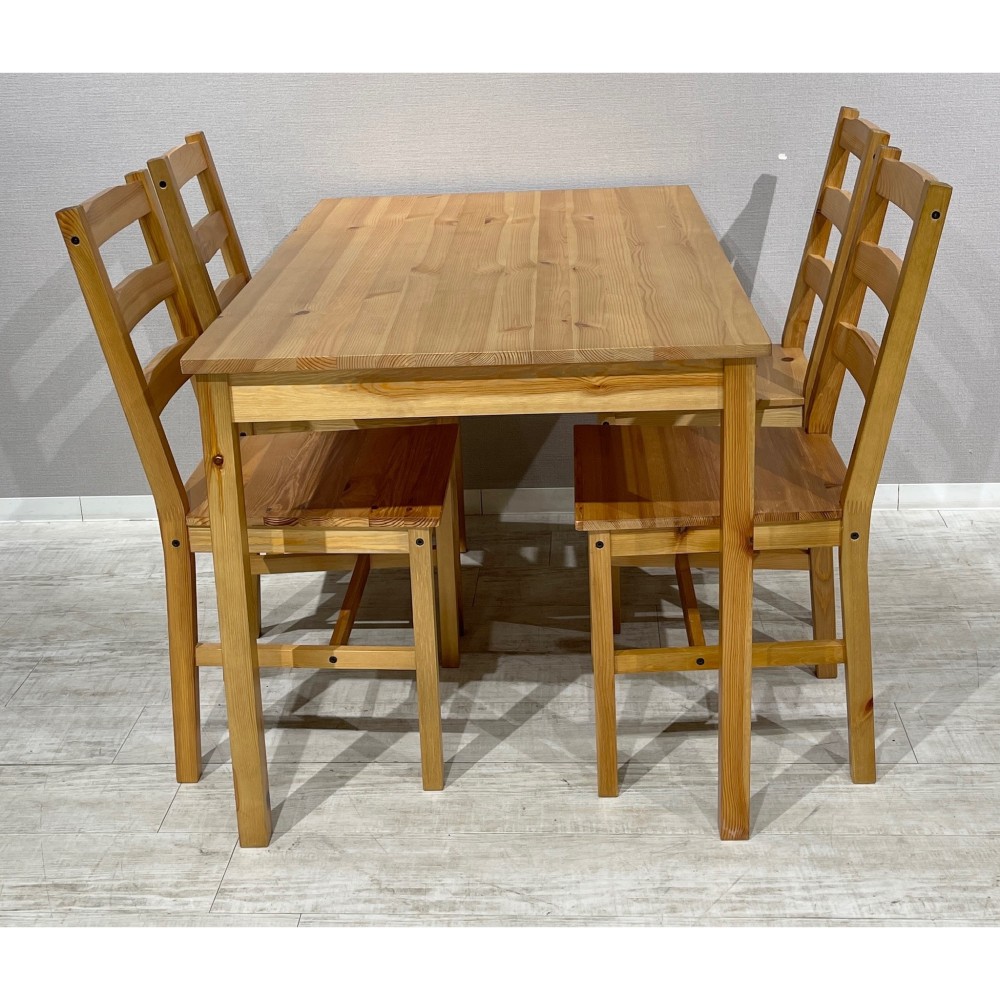 KGY-140637　ダイニング５点セット［ナチュラル］