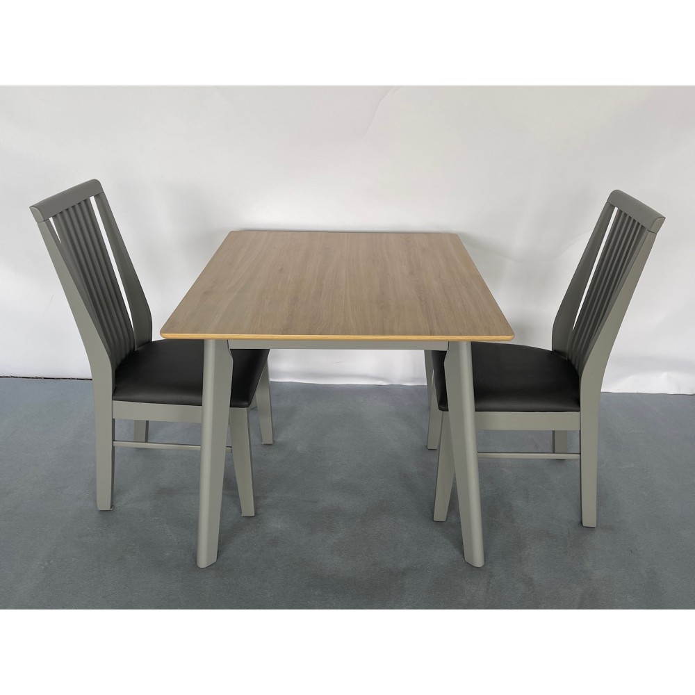 KGY-141880　ダイニング３点セット［ナチュラル／グレー］