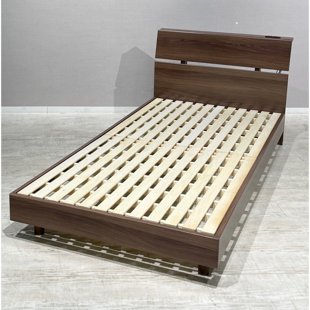 KGY-140997　ベッドフレーム［シングル］［ブラウン］